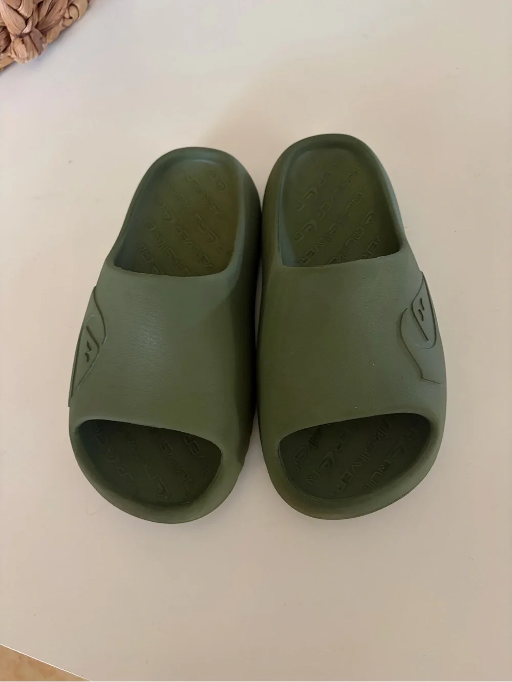 Quiksilver Kids Olive Green Slide Sandals